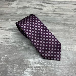 Simon Carter Navy w/ Hot Pink Check Silk Tie